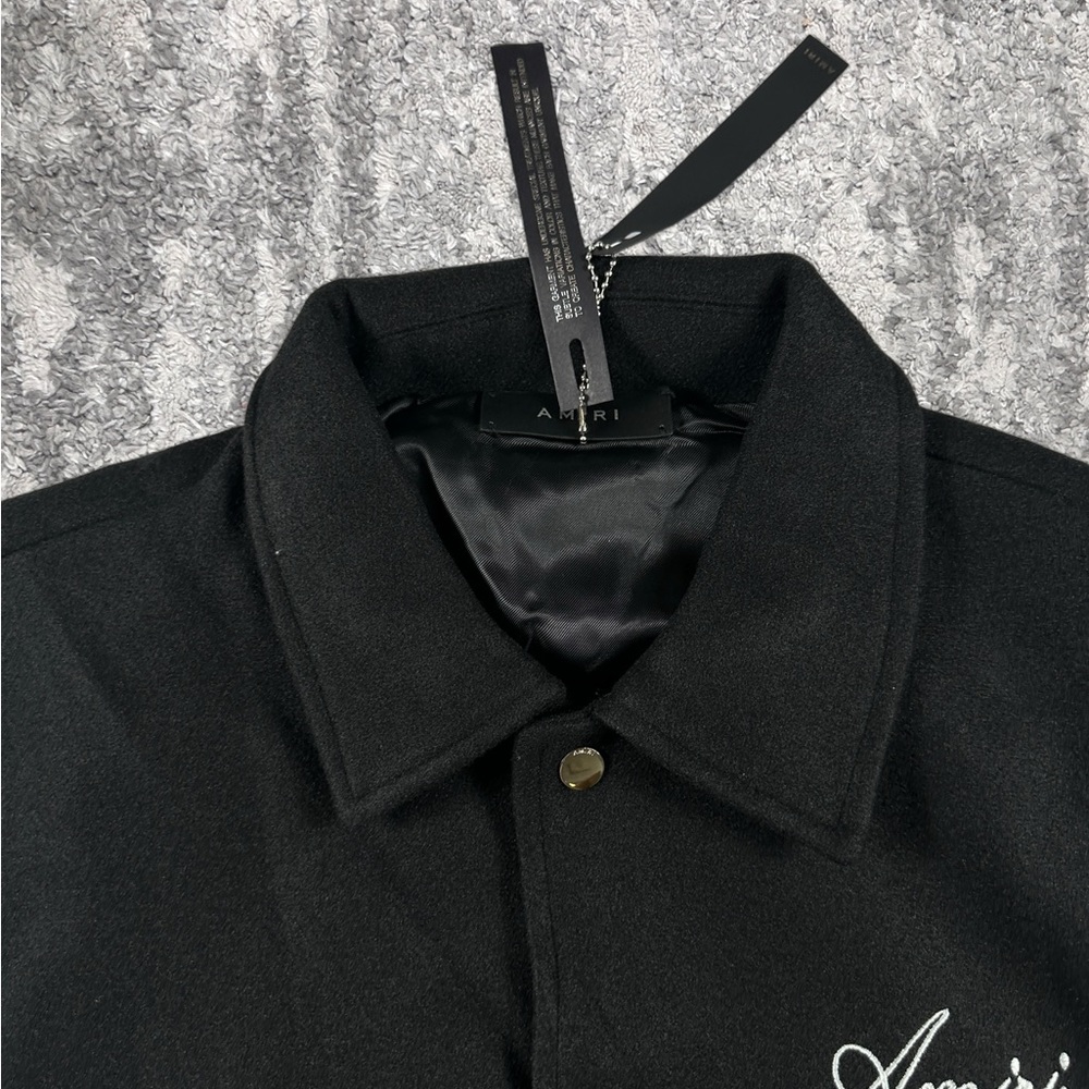 NWT Amiri Bones Varsity Jacket Black Mens Size Large - Picture 3 of 5
